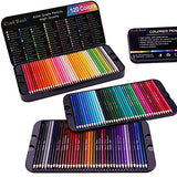 120 Professional Colored Pencils, Artist Pencils Set with 2x50 Page Drawing Pad（A4） for Coloring Books, Premium Artist Soft Series Lead with Vibrant Colors for Sketching,Shading & Coloring in Tin Box