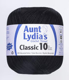 Aunt Lydia 151.0012 Value Crochet Thread, Black