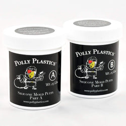 Polly Plastics Silicone Molding Putty - 1/2 Lb - for Moldable Plastic | Wax | Clay | Urethane and Epoxy Resins | Plaster