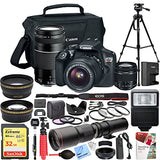 Canon EOS Rebel T6 DSLR Camera with EF-S 18-55mm f/3.5-5.6 IS II + EF 75-300mm f/4-5.6 III Dual