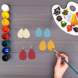 Caydo 50 Pieces Unfinished Wood Teardrop Earring Pendant for Jewelry DIY Making