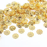 Beautiful Bead 6mm Gold Tone Flower Bead Caps for Jewelry Making (About 500pcs) (8mm, Gold)