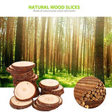 Fuyit Natural Wood Slices 30 Pcs 2.4"-2.8" Craft Wood kit Unfinished Predrilled with Hole Wooden