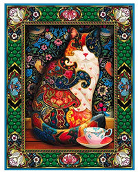 TOCARE Large 5D Diamond Painting Kits for Adults Kids16x20Inch/40x50cm Canvas Size Full Drill Embroidery Dotz Kit Home Wall Art Decor,Cup Cat