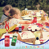 Tie Dye Kit for Kids and Adults 16 Colors DIY Shirts Fabric Dye with Rubber Bands Gloves Table Cover Wooden Clips for Party