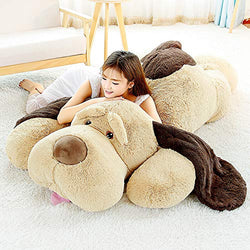 MaoGoLan Giant Stuffed Puppy Dog Big Plush Extra Large Stuffed Animals Soft Plush Dog Pillow Big Plush Toy for Girls Kids (51 inch)