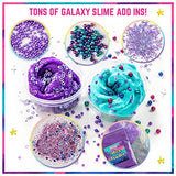 GirlZone Cosmic Cloud Slime Kit, Premade Galaxy Slime Kit for Girls with Cloud Slimes, Slime Glitter, Inks, Glow in The Dark Slime Moon Confetti and More, Fun Gift Idea and Slime Kit for Girls 10-12