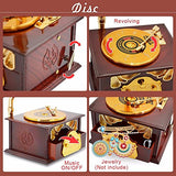 Fding Classical Trumpet Horn Turntable Gramophone Art Disc Music Box & Make up Case &Jewelry Box