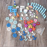 60 Pcs/Set Beach Style Miniature Ornament Kits Set, Beach Zen Garden Decor, Mini Desktop Sandbox Accessories for DIY Dollhouse Decoration