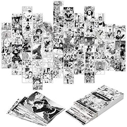 YINGENIVA 50PCS Anime Panel Aesthetic Pictures Wall Collage Kit, Anime Style Photo Collection Collage Dorm Decor for Teens and Young Adults, Wall Prints Kit, Small Posters for Room Bedroom Aesthetic