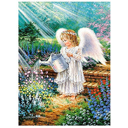 DIY 5D Diamond Painting Kits for Adults Full Drill Garden Angel 40x50cm Square Drill Cross Stitch Crystal Rhinestone Diamond Art Embroidery Canvas Mosaic Crafts for Home Wall Decor Q2555