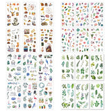 Agwut 48 Sheets Watercolor Fantasy Scrapbook Washi Paper Stickers Set for Junk Journa,Scrapbooking Planner, Notebook, DIY Arts Crafts