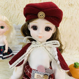 1/6 Ball 20 Jointed Dolls Full Set with Fashion Clothes Soft Wig 3D Big Brown Eyes Doll Toys for Girl Gift