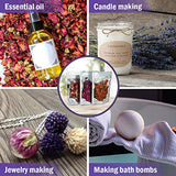 YoleShy Dried Flowers, Natural Dried Flower Herbs Kit for Bath, Soap Making, Candle Making - 9Bag Include Dried Lavender, Rose Petals, Jasmine Flower, Gomphrena Globosa and More