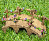 Twig & Flower The Magical Garden Fairy Bridge with Hand Painted Flowers & Vines