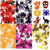 Halloween Nail Art Glitters, 3 Boxes 3D Holographic Halloween Confetti Glitter Skull Spider Pumpkin Bat Ghost Witch Halloween Nail Design DIY Nail Art Supply for Halloween Party