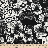 ITY Fabric Monochrome (17-1) Print Polyester Lycra Knit Jersey 2 Way Spandex Stretch 58" Wide