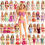 11 Sets Mermaid-Barbi Mermaid Tail Dresses and Bikini-Clothes Set Fit 11.5 Inch 12 Inch Doll Mermaid-Bar-B-i - with Tail Summer Beach Swimwear Swimsuit for Little Girl's Toy Dolls