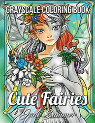 Cute Fairies: A Grayscale Coloring Book with Adorable Fairy Girls, Magical Forest Animals, and Delightful Fantasy Scenes for Relaxation