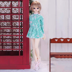 BJD Handmade Doll Lace Dress Set for 1/3 BJD Girl Dolls Clothes Accessories