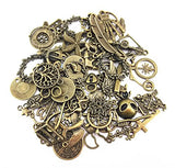 Yueton 100 Gram (Approx 70pcs) Assorted Antique Charms Pendant for Crafting, Jewelry Making