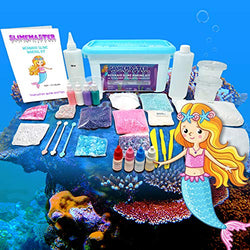 SLIMEMASTER Mermaid Slime Making Kit for Girls | DIY Kit Everything in One Box | Make Cloud, Fluffy and Glitter Slime