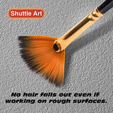 Shuttle Art Paint Brush Set, 18 Pack Different Brush Shapes & Sizes Bonus Painting Knife &