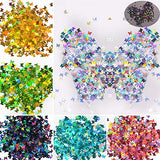 Warmfits 3D Holographic Butterfly Nail Glitter 24 Colors/Set Splarkly Nail Sequins Flake Acrylic Manicure Paillettes Ultrathin Face Body Glitters for Nail Art Decoration & DIY Crafting (Pattern A)