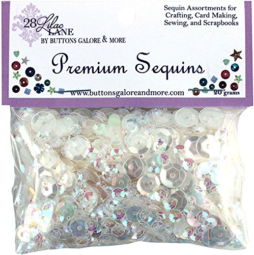 Buttons Galore PS717 28 Lilac Lane Premium Bridal Sequins, Multicolor