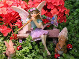 Pretmanns Fairy Garden Fairy Accessories – Miniature Fairy Figurine & Furniture – 14 Piece Starter Kit