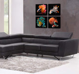 Biuteawal - 4 Panel Canvas Wall Art Beautiful Fish with Coral Painting Prints Ocean Sea Animal Picture Abstract Artwork for Home Wall Decor Gallery Wrap Ready to Hang