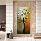 Wieco Art Life Tree Large Vertical Wall Art Modern Abstract Flowers 100% Hand Painted Floral Oil Paintings on Canvas Wall Art Work Ready to Hang for Dining Room Kitchen Home Decor XL