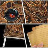3D Dragon DND Journal Writing Notebook, Fantasy Leather Vintage Journal for Dungeons and Dragons Gifts RPG Player, A5 Antique Notepad Travel Journal for Men Boys & Kids Dragon Lover