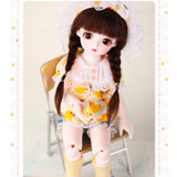 Y&D BJD Doll 1/6 SD Dolls Ponytail Girl Full Set 10 inch Jointed Dolls Toy Action Figure + Makeup, Best Gift for Girls