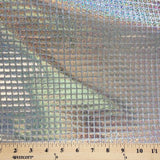Hologram Square Faux Sequin Silver 45 Inch Fabric by the Yard (F.E.®)