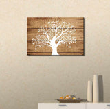 wall26 - Artistic Abstract Tree on Vintage Wood - Canvas Art Wall Decor -32"x48"