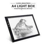 A4 Led Light Box Light Pad New Improved Structure Touch Dimmer 8W Super Bright Max 4500 Lux with Free Carry/Storage Bag 2 Years Warranty (A4 Light Pad)