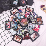 Creative Explosion Box -Gift Box Scrapbook DIY Photo Album Box for Birthday Anniversary Valentine Day Wedding(Upgrade Version) Black.