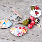 BMC 4pc Heart and Circle Shaped Nature Design Compact Pocket Mirror