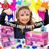 Chacha & Chicky Unicorn Slime Science Kit for Girls- Huge DIY Educational Activities Learning Set- Non Toxic, Comes for Kids to Make Slime Experiments + Glow in The Dark , Primary Colours, Ra