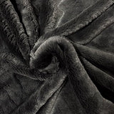 Faux Fur Fabric Short Pile 60" wide Sold By The Yard Shag Rabbit Dark Grey