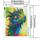 WEIYP 5D Diamond Painting Kits for Adults Full Drill The Dragon Embroidery Painting Paint with Diamond for Christmas Home Wall Decor(Colored Dragon13.8x17.7inch/35x45cm)