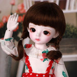 MLyzhe Child BJD Doll Toys 10 inch Students Series Joint Body Hair Including Clothes Suit Shoes Accessories,B