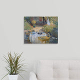 The Luncheon: Monets Garden at Argenteuil, c.1873 Canvas Wall Art Print, 20"x16"x1.25"