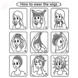 aiyaya Short Bob Wig Bangs - Bob Synthetic Wig For Women Cosplay Costume, Natural Hair Lolita Wig with Wig Cap (Brown)