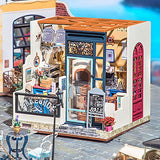 Rolife DIY Wooden Dollhouse Kit with Miniature Furniture,Model Building Kits with Accessories and LED, for Kids(Nancy's Bake Shop)