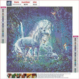 INlike DIY Diamond Painting Kits for Adults Full Drill Unicorn Paint with Diamonds Unicorn Rhinestone Embroidery Pictures Cross Stitch Arts Crafts for Home Wall Decor，12×16 inches
