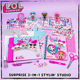 L.O.L. Surprise! 3-in-1 Stylin' Studio by Horizon Group USA, DIY Craft Activity Kit, Enjoy Scrapbooking, Color Pages, Secret Diary & Decking Up Paper Dolls.Surprise Stickers & Accessories Included