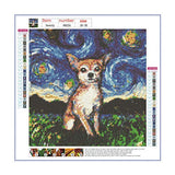 5D Diamond Painting Full Drill Clearance Dog in The Star Diamond Painting Full Drill Rhinestone Embroidery Cross Stitch Kits Supply Arts Craft Canvas Wall Decor Stickers 12x12 inches