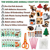 CiyvoLyeen Woodland Animals Craft Kit Forest Creatures DIY Sewing Felt Plush Animals for Kids Beginners Educational Sewing Set Girls and Boys Art Craft Kits